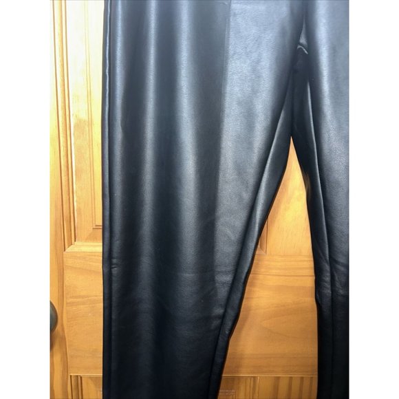 MNG By Mango Faux Leather Skinny Pants Black Size Medium - Picture 5 of 16